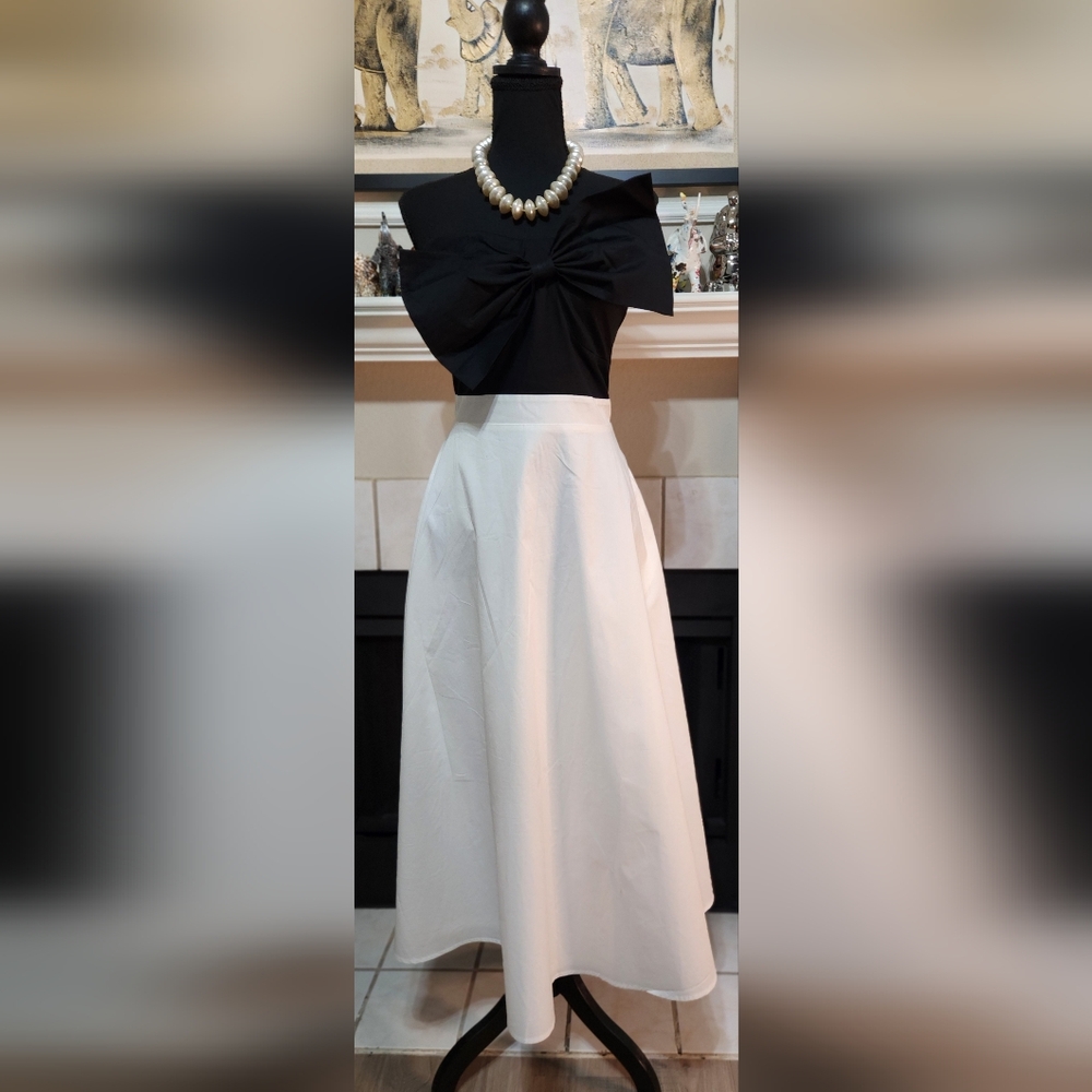 Freemarket bow strapless midi dress